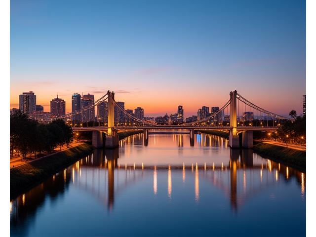 Sacramento city skyline with the Tower Bridge at sunset, reflecting a vibrant community.